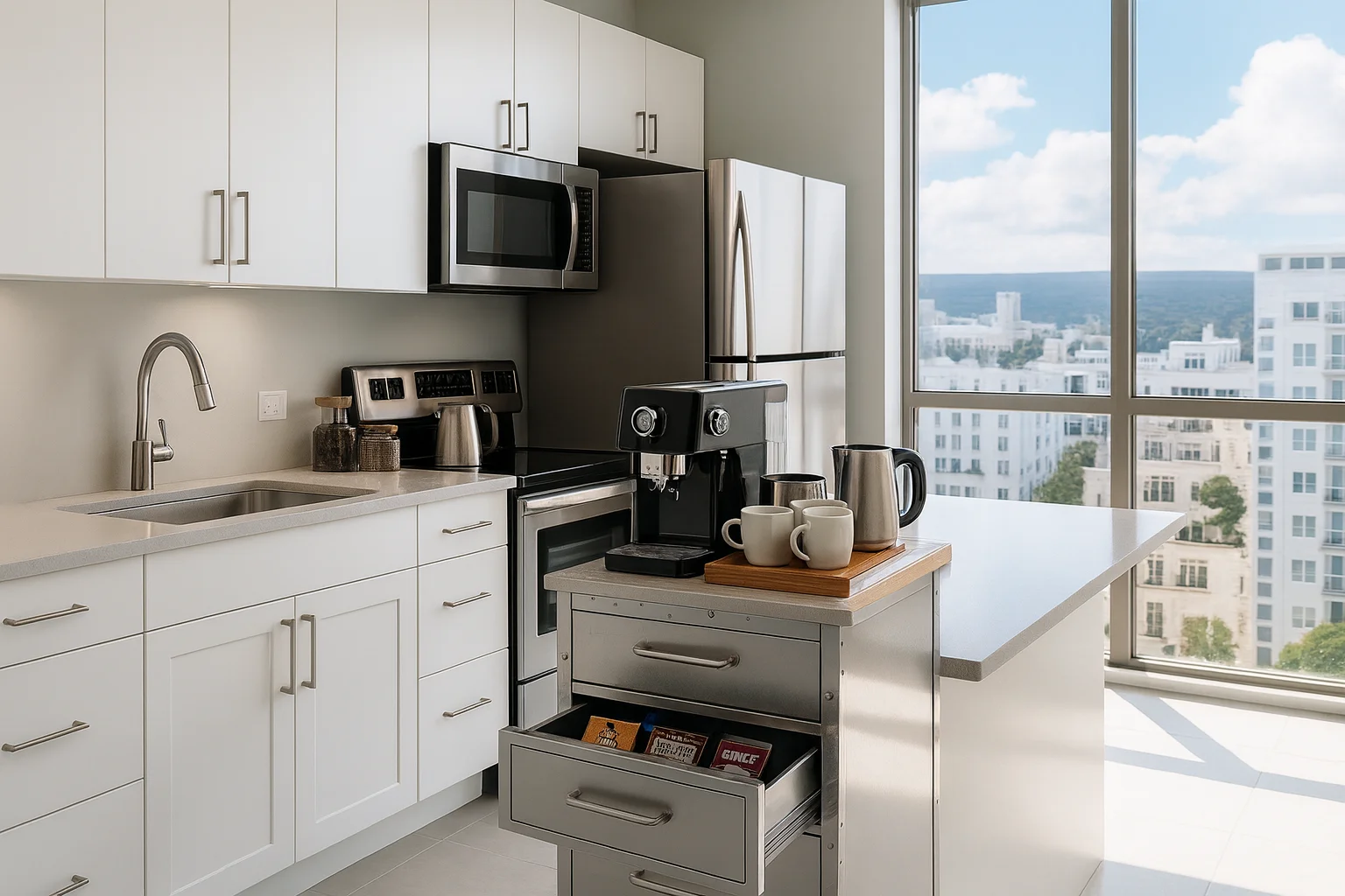 Premium kitchen with aviation decor